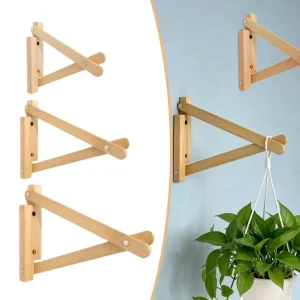 DIY dekorativ väggfäste för hyllor med fördragna kabelhål