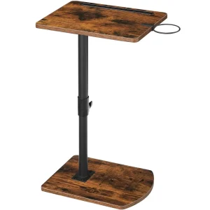 C-format höjdjusterbart vintage sidobord med 360° vridbar topp