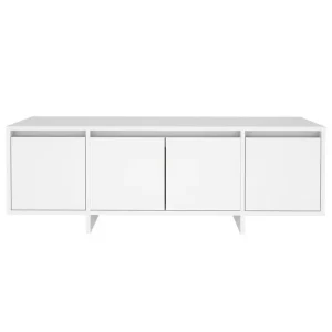 Modernt vitt TV-bänk 120x30x40,5 cm i träkomposit
