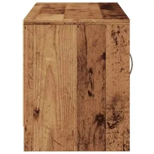 Tv-bänk i gammalt trä, 102 x 30 x 37,5 cm, modern förvaring