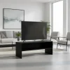 Svart TV-bänk 100x40x40 cm i konstruerat trä