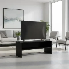 Svart TV-bänk 100x40x40 cm i konstruerat trä