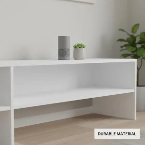 Tv-bänk i vitt och Sonoma ek, 120x40x40 cm, modern stil