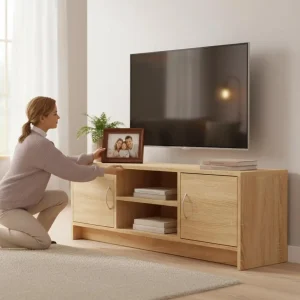 Alternative view of Tv-bänk i Sonoma ek 102x30x37,5 cm, modern förvaringsmöbel