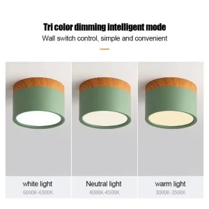 LED takspotlight 5W–15W, nordisk ytmonterad taklampa med dimmer 16 LED takspotlight 5W–15W, nordisk ytmonterad taklampa med dimmer