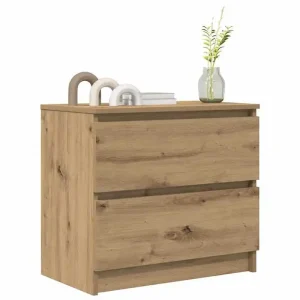 Handgjort TV-skåp i ek 60x35x54 cm av konstruerat trä