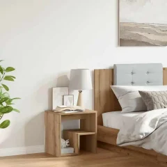 Handgjord sängbord i eklook 40 x 30 x 40 cm – nattduksbord i trä