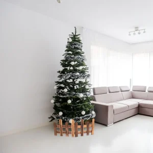 Julgransstaket för husdjur i trä och järn, avtagbart 32 cm