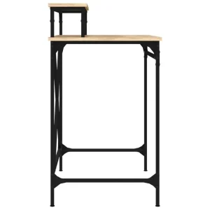 Sonoma ek-skrivbord 80x50x90 cm i konstruerat trä och järn