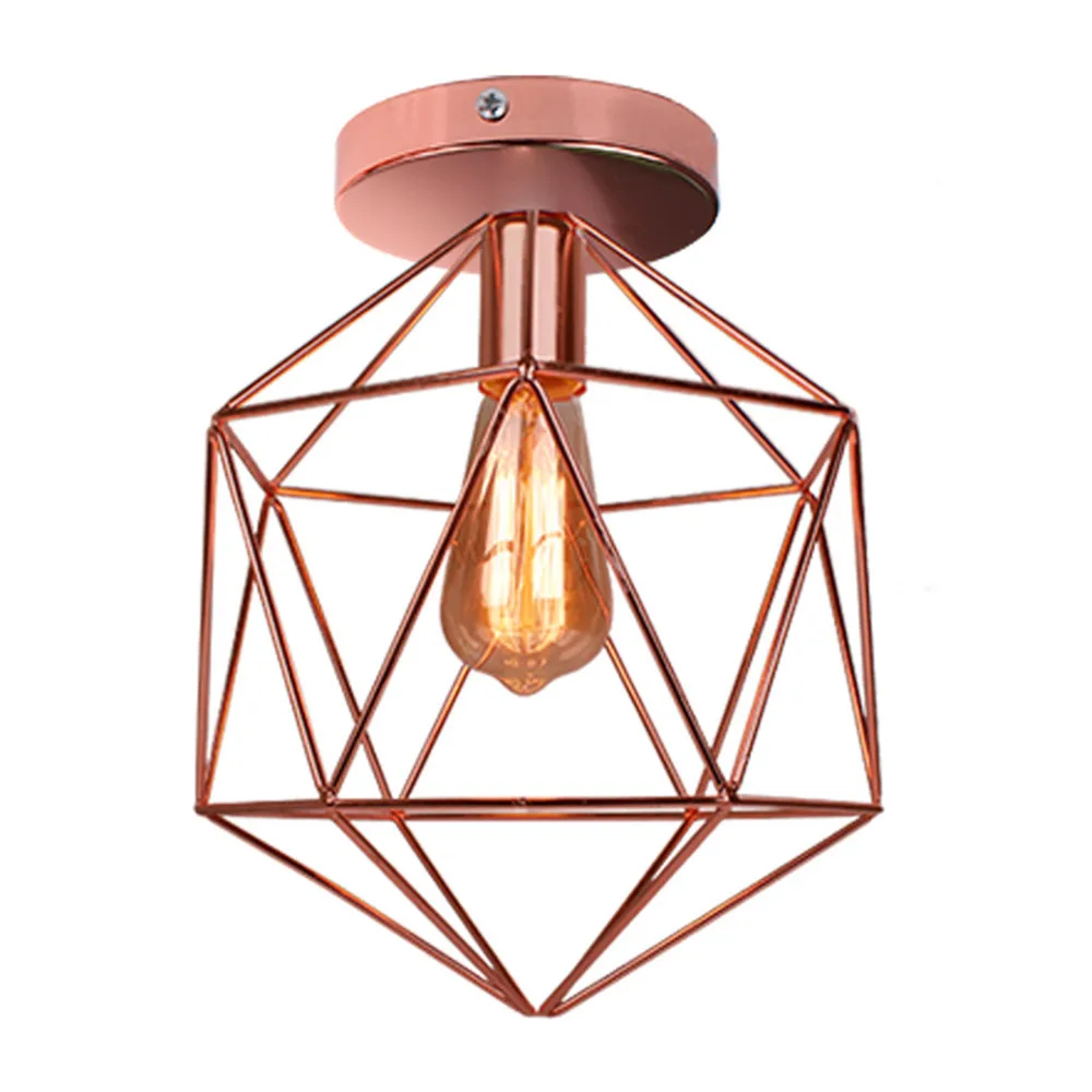 Vintage taklampa i järn med E27 och roséguldfinish för hall och entré 16 Vintage taklampa i järn med E27 och roséguldfinish för hall och entré - Bild 16