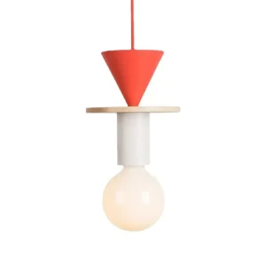 Nordisk pendellampa i trä med LED, E27 och modern design