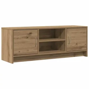 Alternative view of Handgjord TV-bänk i ek, 102 x 30 x 37,5 cm, modern förvaring
