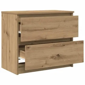 Handgjort TV-skåp i ek 60x35x54 cm av konstruerat trä