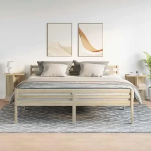 Set med 2 sängbord i Sonoma ek med låda, 46,5 x 29 x 61 cm
