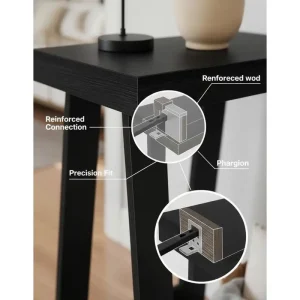 Modern konsolbord 91,5 cm i svart för hall, vardagsrum och sovrum
