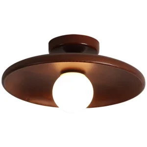 Modern trä taklampa i logg- eller valnötsfärg med G9-fäste