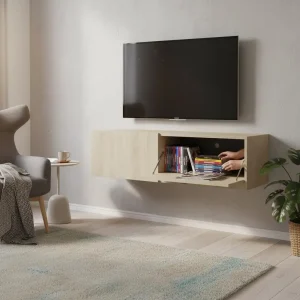 Alternative view of Väggmonterat TV-skåp Sonoma ek 100 x 30 x 30 cm i konstruerat trä