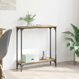Modern konsolbord för hall och vardagsrum i trä och metall