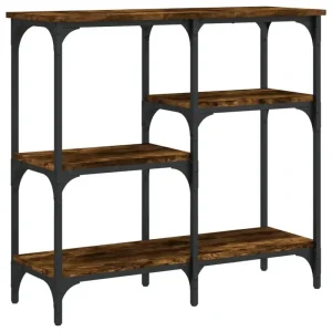 Smoked Oak konsolbord 80x29x75 cm i konstruerat trä med metallram