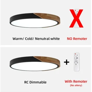Modern nordisk LED-taklampa i trä, dimbar med fjärrkontroll 15 Modern nordisk LED-taklampa i trä, dimbar med fjärrkontroll