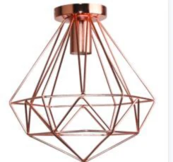 Vintage taklampa i järn med E27 och roséguldfinish för hall och entré 15 Vintage taklampa i järn med E27 och roséguldfinish för hall och entré - Bild 15