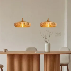 Japansk Wabi Sabi takpendel i trä och bambu för sovrum och matplats