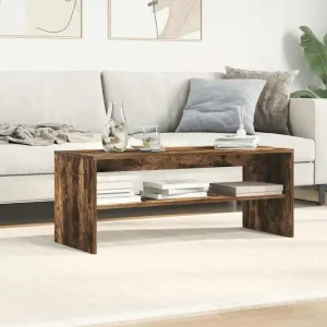 TV-bänk i rökt ek 100x40x40 cm, modern förvaring