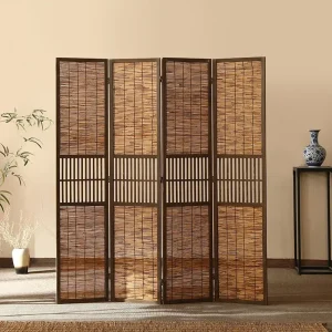 Reedskärm i zen- och retrostil – vikbar rumsavdelare 16 Reedskärm i zen- och retrostil – vikbar rumsavdelare