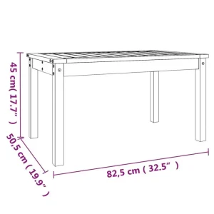 Trädgårdsbord i massivt douglasträ 82,5 x 50,5 x 45 cm