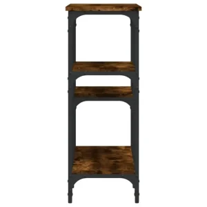 Smoked Oak konsolbord 80x29x75 cm i konstruerat trä med metallram