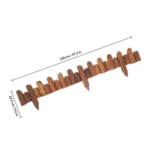 Alternative view of Dekorativt trästaket för trädgård, gräsmatta och 120 cm