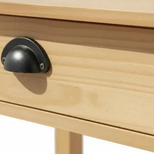 Konsolbord i massiv furu med 2 lådor 110x45x74 cm