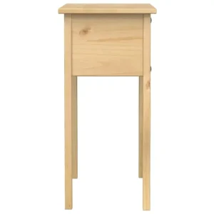 Konsolbord i massiv furu 73x35x73 cm med låda – rustik hallmöbel