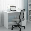 Vitt skrivbord 100x55x75 cm med 2 förvaringsfack