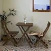 Hopfällbart trädgårdsset med bord och stolar i modern stil, PE