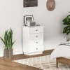 Modernt sideboard med 4 lådor, vit förvaring till vardagsrum och hall