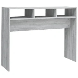 Alternative view of Modern konsolbord i sonoma grå 105x30x80 cm, träkomposit och metall