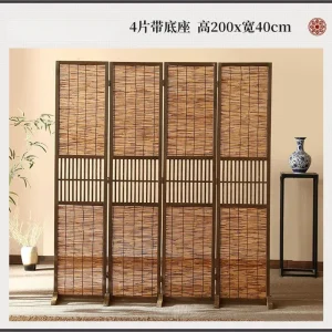 Reedskärm i zen- och retrostil – vikbar rumsavdelare 27 Reedskärm i zen- och retrostil – vikbar rumsavdelare