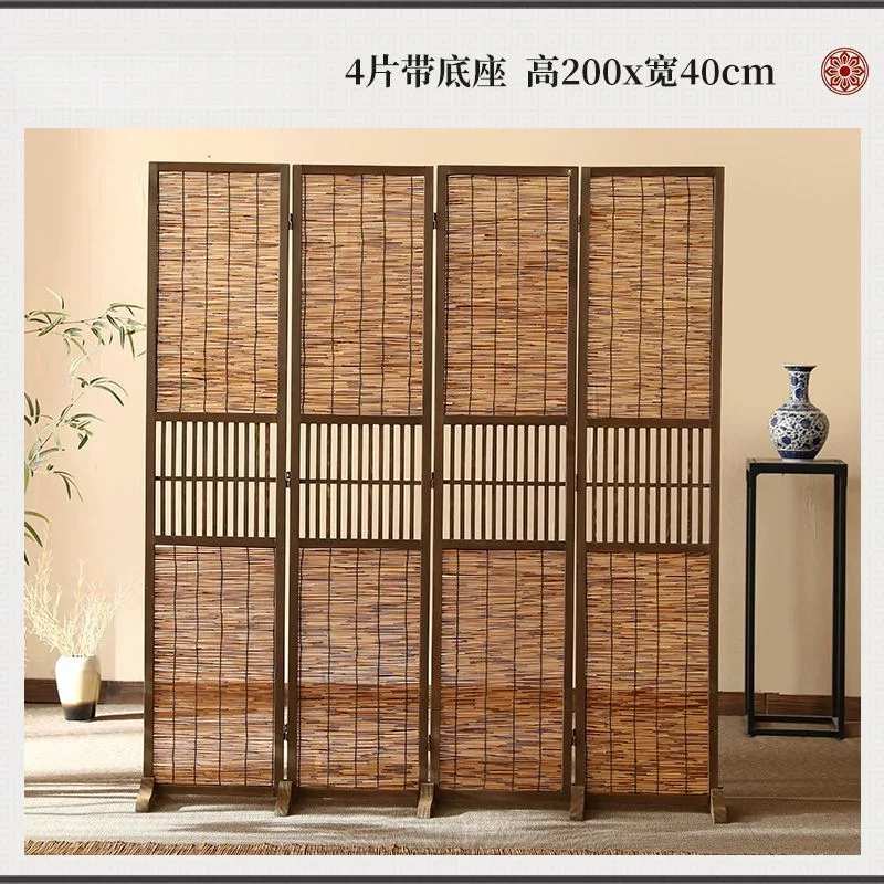 Reedskärm i zen- och retrostil – vikbar rumsavdelare 14 Reedskärm i zen- och retrostil – vikbar rumsavdelare - Bild 14