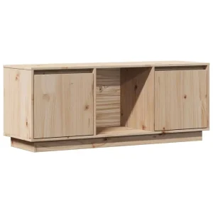 Alternative view of TV-bänk i massiv furu 110,5x35x44 cm, Sonoma Oak