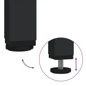 Minimalistiskt konsolbord med träskiva, metallram och platsbesparande design