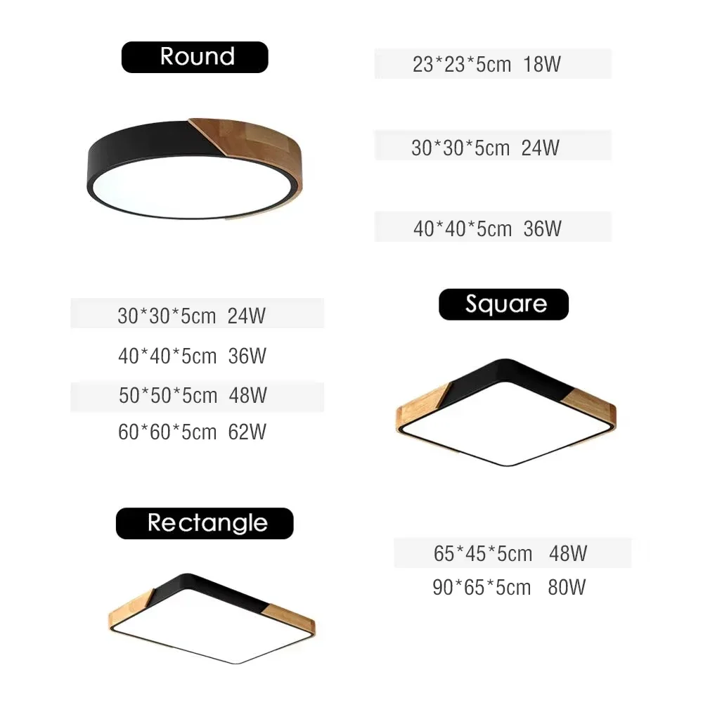 Modern nordisk LED-taklampa i trä, dimbar med fjärrkontroll 4 Modern nordisk LED-taklampa i trä, dimbar med fjärrkontroll - Bild 4