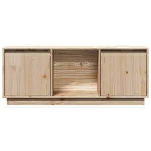TV-bänk i massiv furu 110,5x35x44 cm, Sonoma Oak