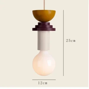 Nordisk pendellampa i trä med LED, E27 och modern design