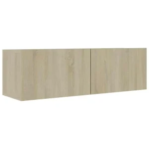 Väggmonterat TV-skåp Sonoma ek 100 x 30 x 30 cm i konstruerat trä