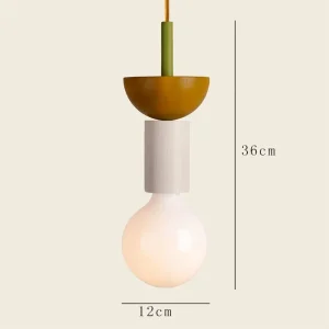 Nordisk pendellampa i trä med LED, E27 och modern design