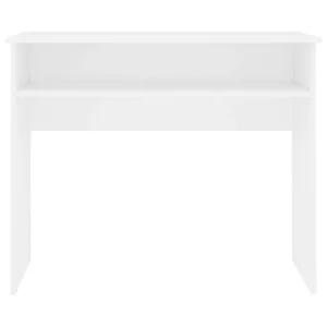 Vit skrivbord 90 x 50 x 74 cm i konstruerat trä med hyllplan