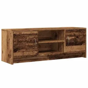 Alternative view of Tv-bänk i gammalt trä, 102 x 30 x 37,5 cm, modern förvaring
