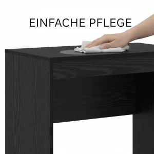 Modernt skrivbord i svart ek 70 x 40 x 76 cm för kontor