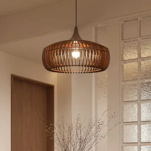 Japansk Wabi Sabi takpendel i trä och bambu för sovrum och matplats